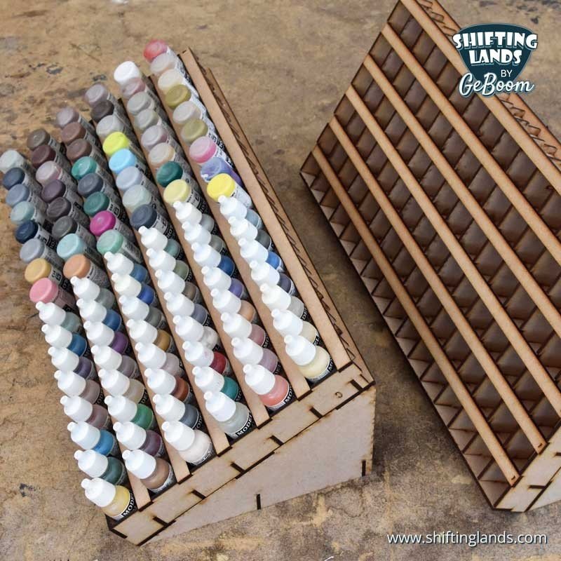 Vertical Inverted 70 Dropper Bottle Paint Rack - Ironheart Artisans